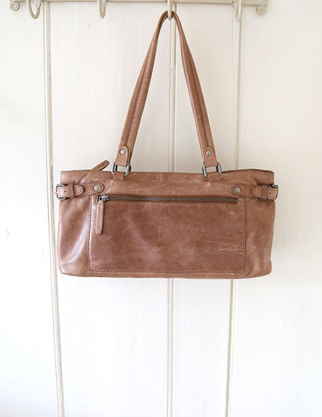 Tan Leather Shoulder Bag