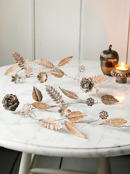 Autumnal Leaves Metal Garland