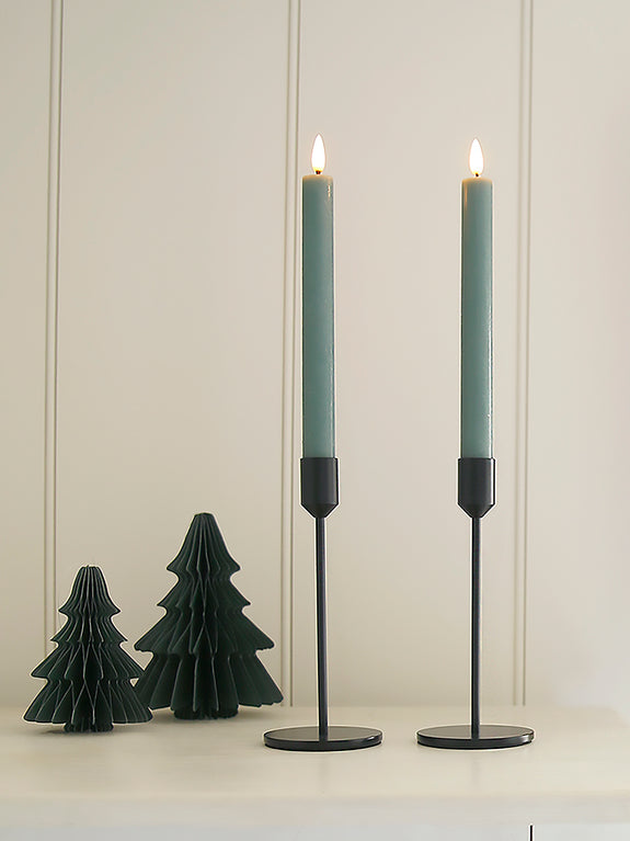 Black Metal Candlestick Set