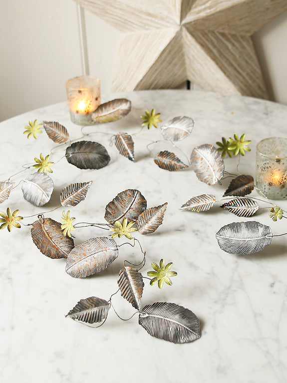 Bronze Leaves Metal Garland