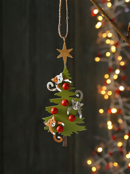 Christmas Tree Cats Decoration