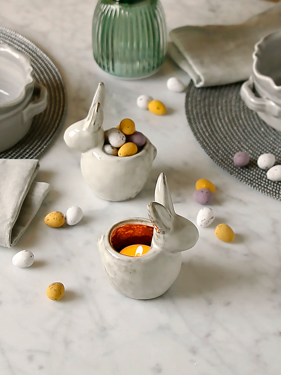 Ceramic Rabbit Tealight Holder