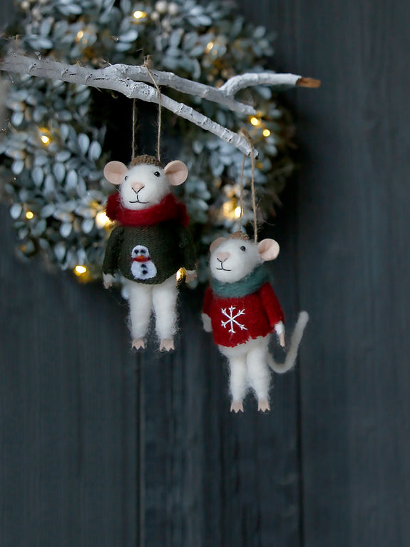 Christmas Jumper Mouse Decoration