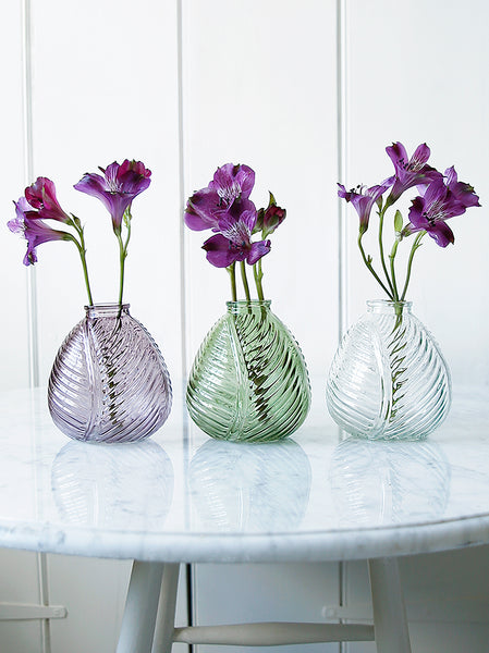 Coloured Glass Leaf Vase