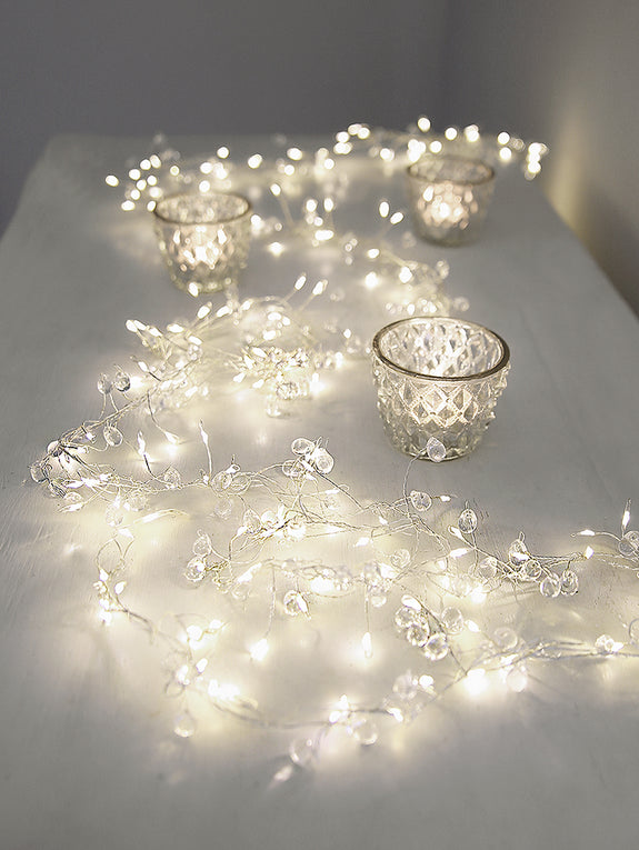 Clear Harlequin Glass Tea Light With Gold Rim