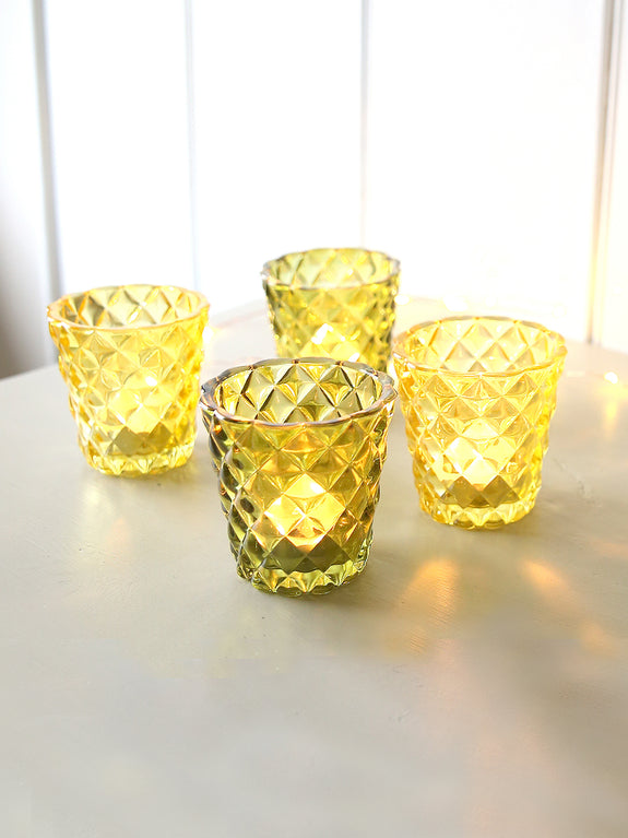 Cut Glass Tea Light Holder