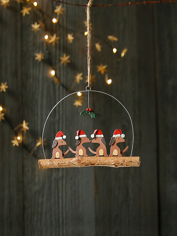 Dachshund Christmas Party Hanging Decoration