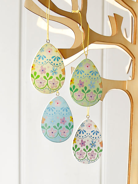 Easter Floral Egg Hanging Decoration