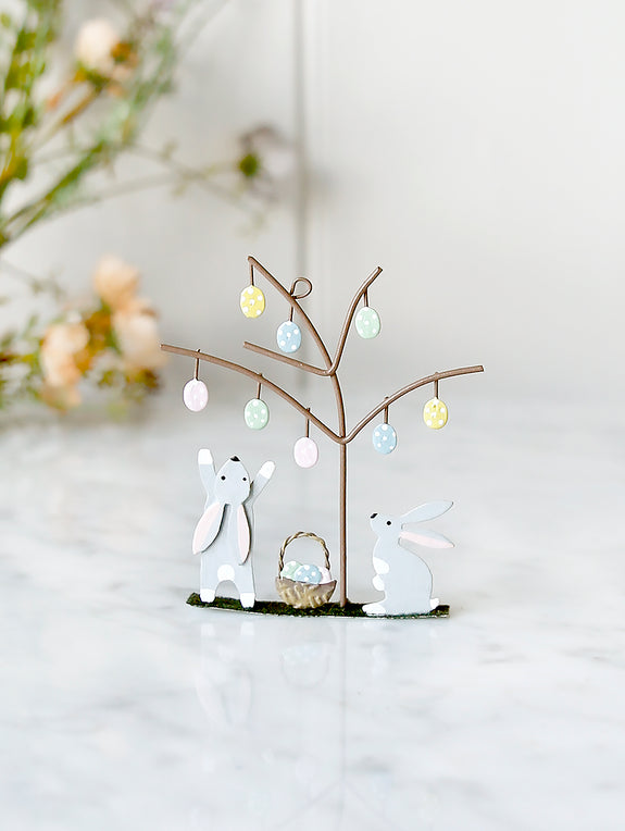Easter Tree With Rabbits Hanging Decoration