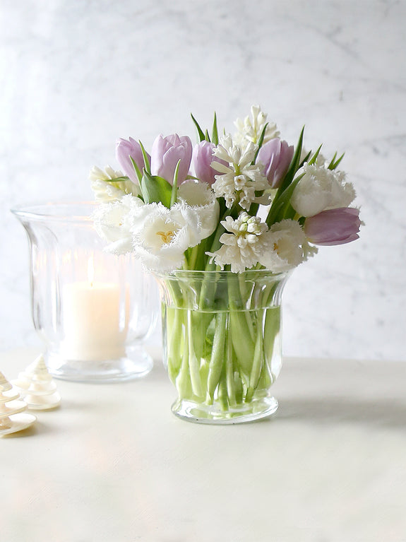 Fluted Glass Hurricane Vase
