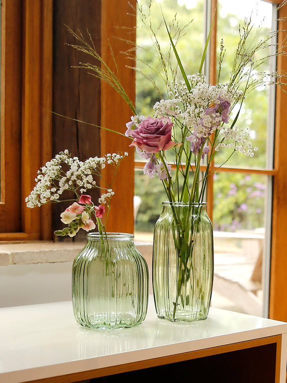 Ripple Glass Bouquet Vase Collection