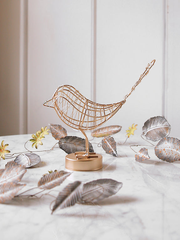 Gold Robin Light Decoration