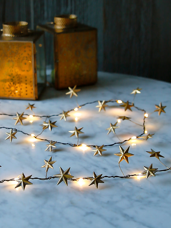 Gold Stars Light Garland