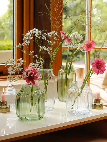 Ripple Glass Bouquet Vase Collection