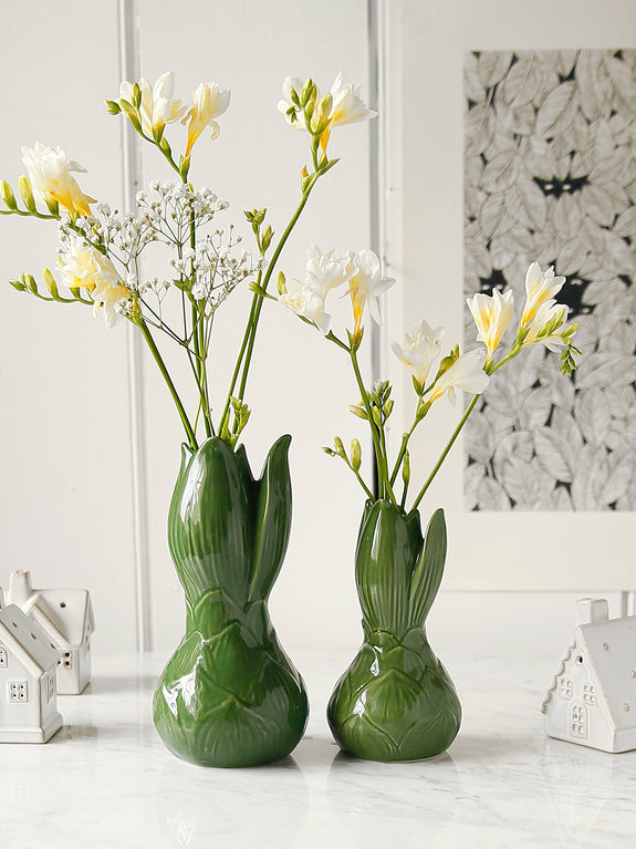 Green Bulb Vase