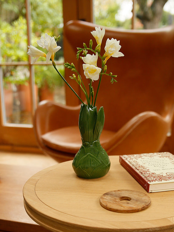 Green Bulb Vase