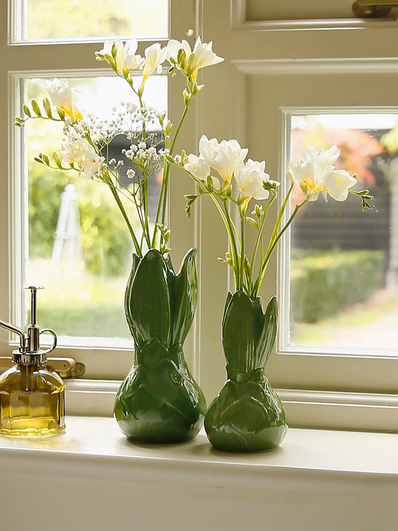 Green Bulb Vase