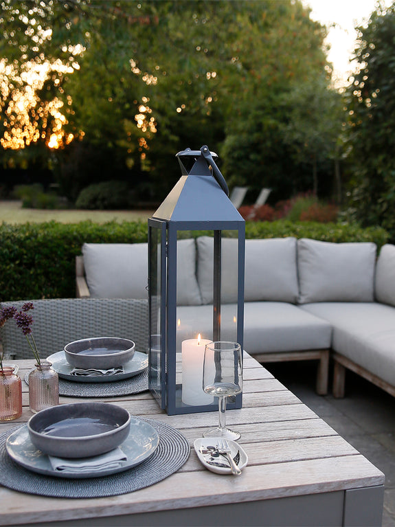 Grey Metal Lantern