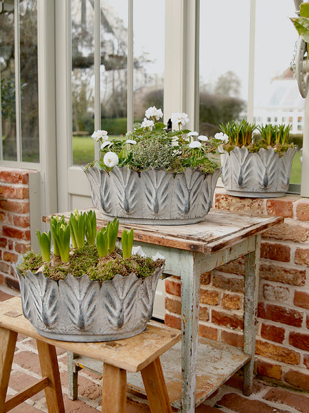 large metal plant pots uk Leaf Metal Planter – Clem & Co