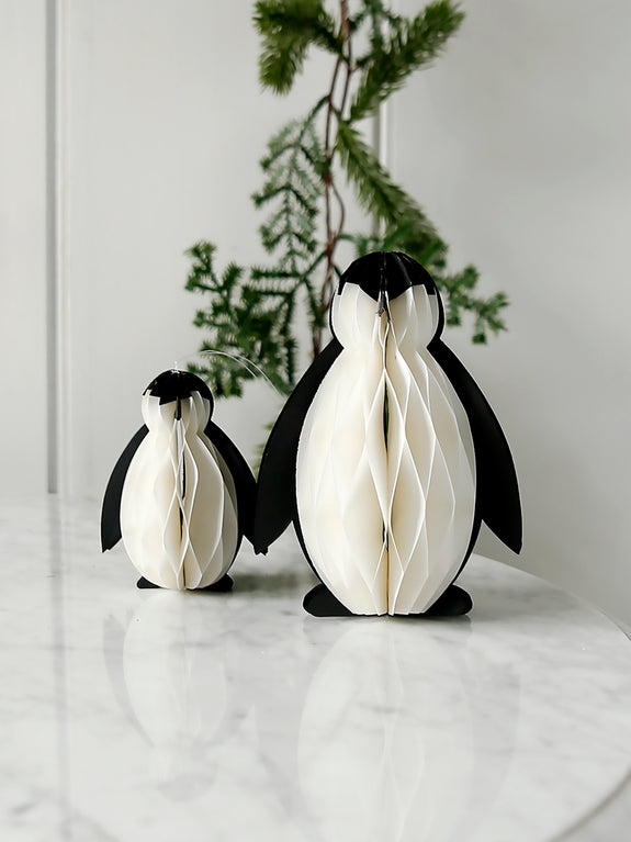Penguin Honeycomb Decoration