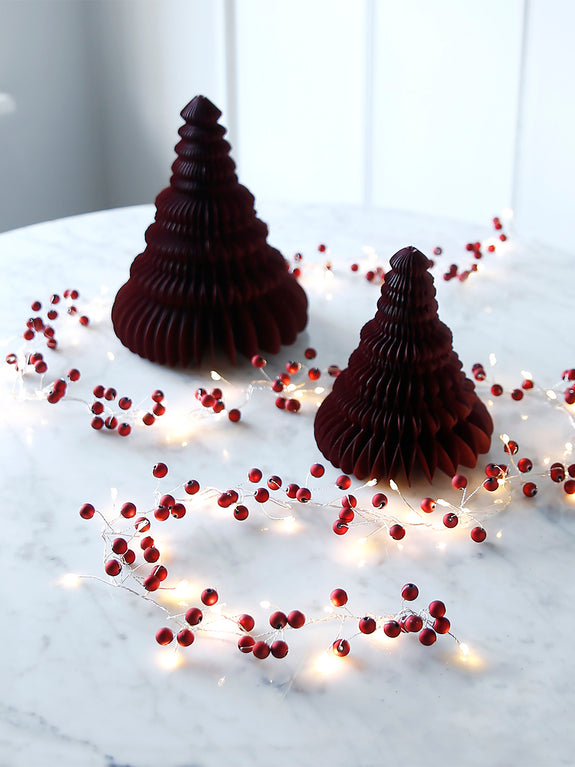 Red Berry LED Light Garland