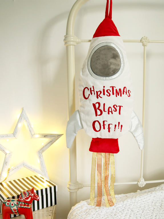 Space Rocket Christmas Stocking