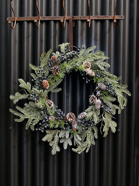 Spruce And Pine Foliage Wreath With Juniper Berries