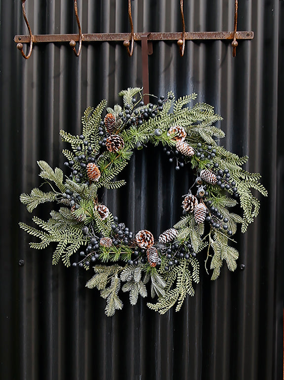 Spruce And Pine Foliage Wreath With Juniper Berries