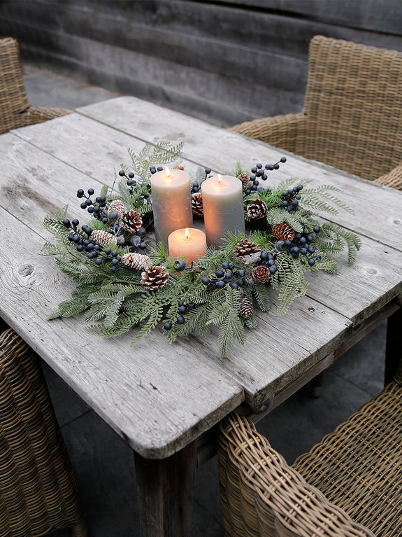 Spruce And Pine Foliage Wreath With Juniper Berries
