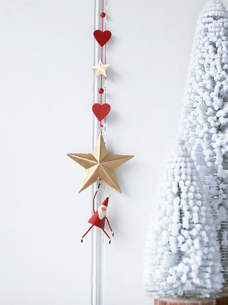 Star Swinging Santa Hanging Decoration