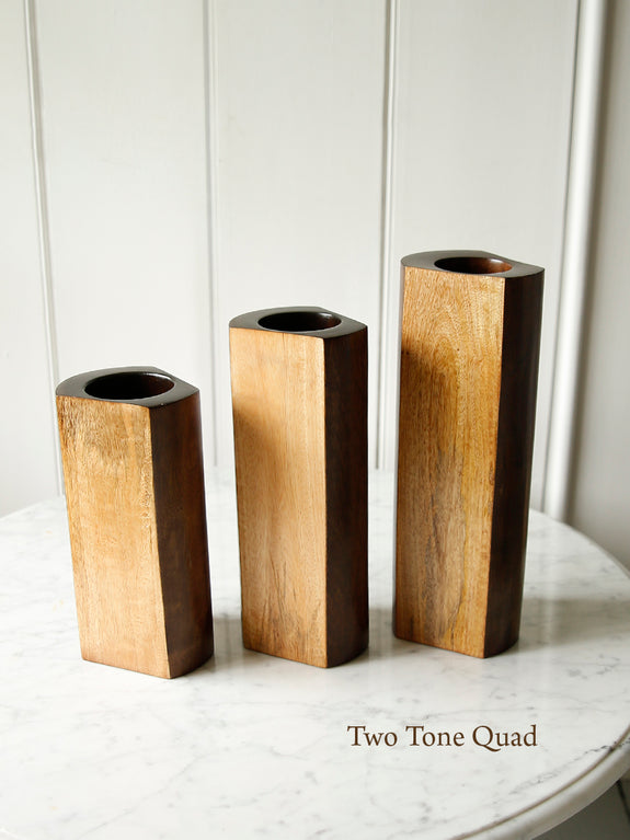 Two Tone Wooden Vase Collection
