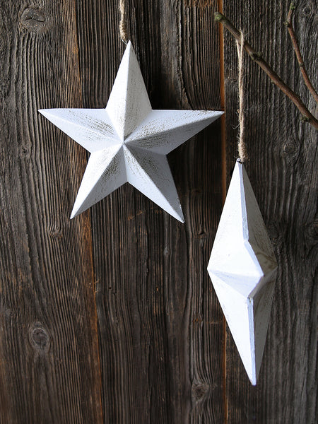 White Solid Star Hanging Decoration