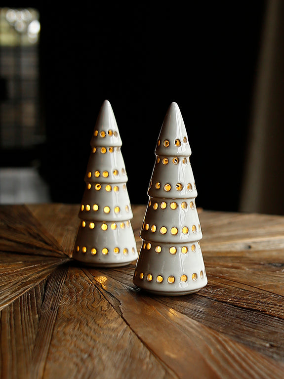 White Light Up Porcelain Tree