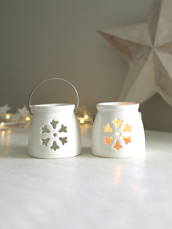 White Porcelain Christmas Tealight