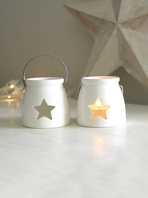 White Porcelain Christmas Tealight