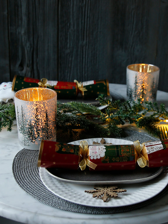 Large Winter Trees Frosted Tealight Holder