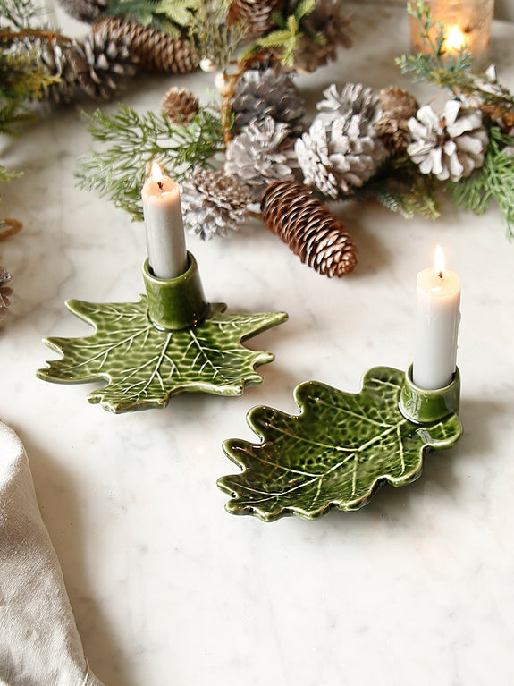 Woodland Leaves Candleholder