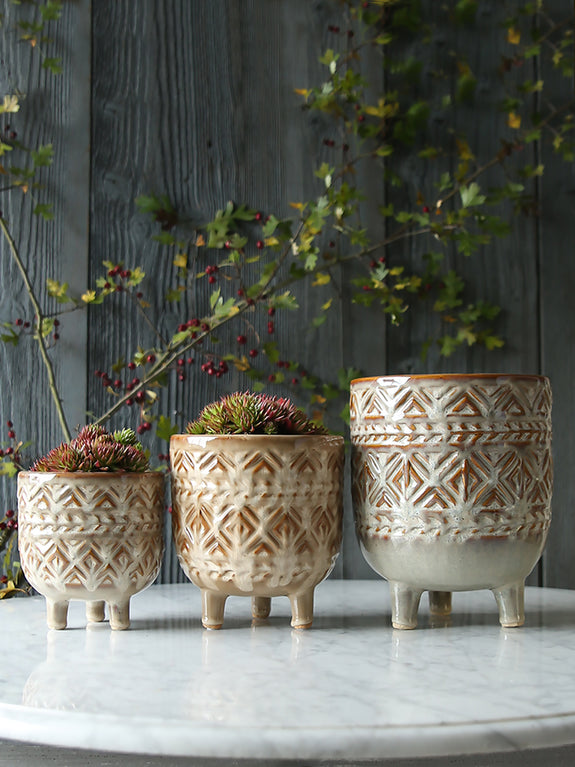 Auburn Glazed Raised Pot Collection