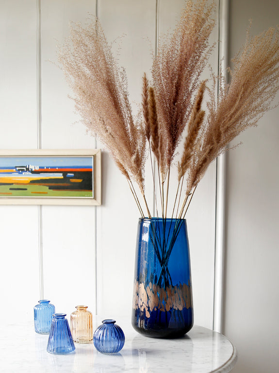 Blue And Copper Vase / Candleholder
