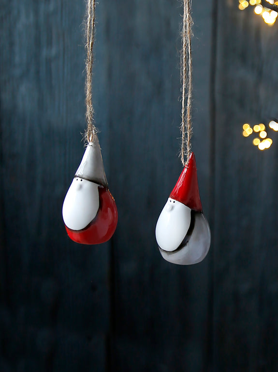 Ceramic Hanging Santa