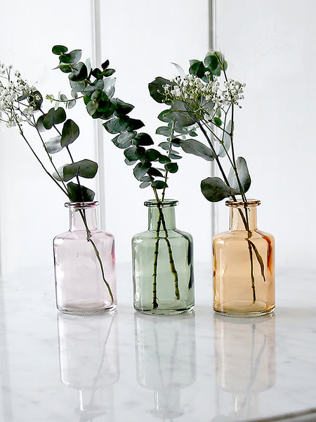 Apothecary Coloured Glass Bottle Vase