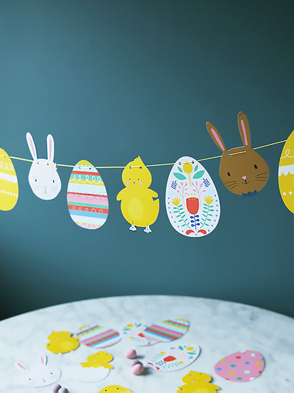 Easter Rabbit And Chick Paper Garland