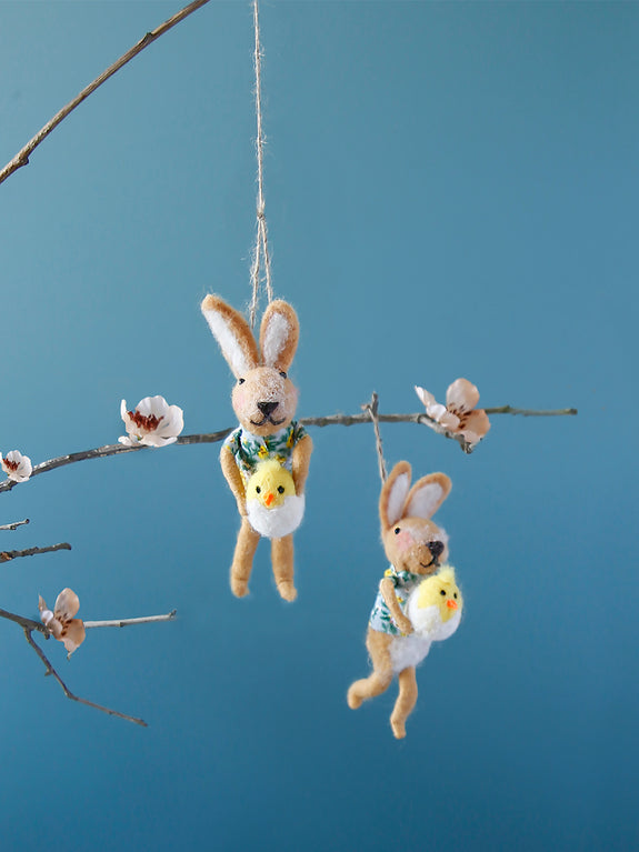 Easter Rabbit And Chick Hanging Decoration