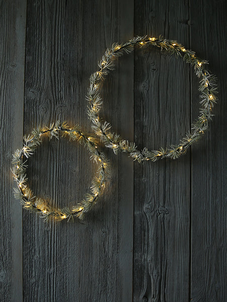 Illuminated Spruce Hoop Wreath