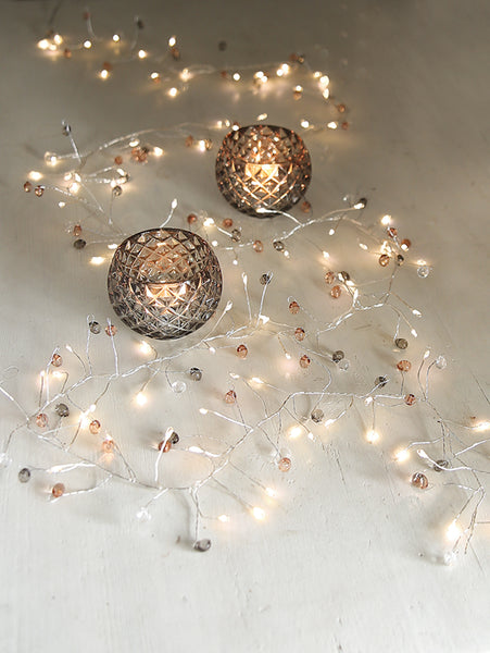 Clear Crystal Mains Light Garland