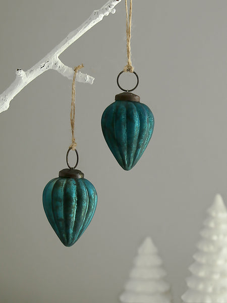 Teal Glass Hanging Bauble