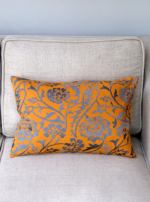 Apricot Embroidered Cushion