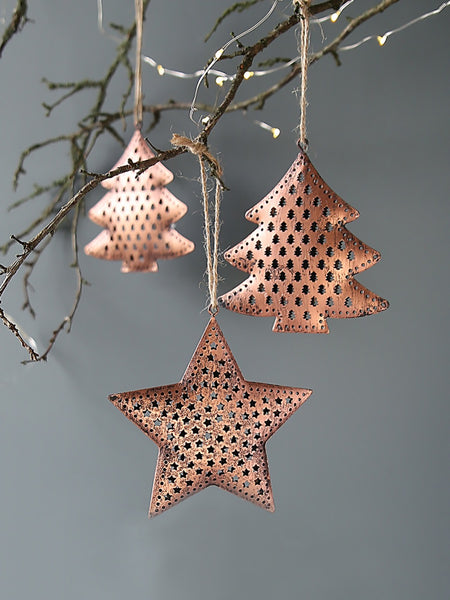 Copper Christmas Hanging Decoration