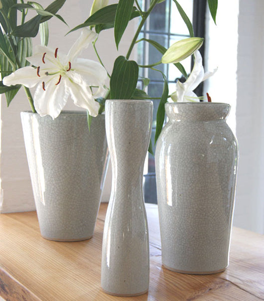 Celadon Crackle Glaze Vases