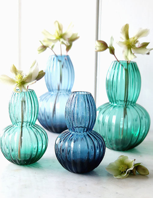 Curved Glass Stem Vase